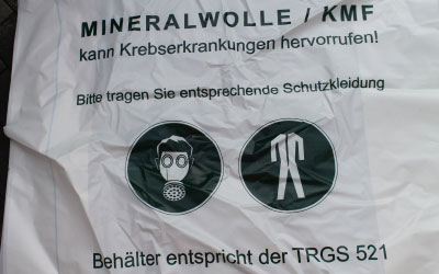 Glaswolle/Mineralfaser/KMF-Abfälle* Bild